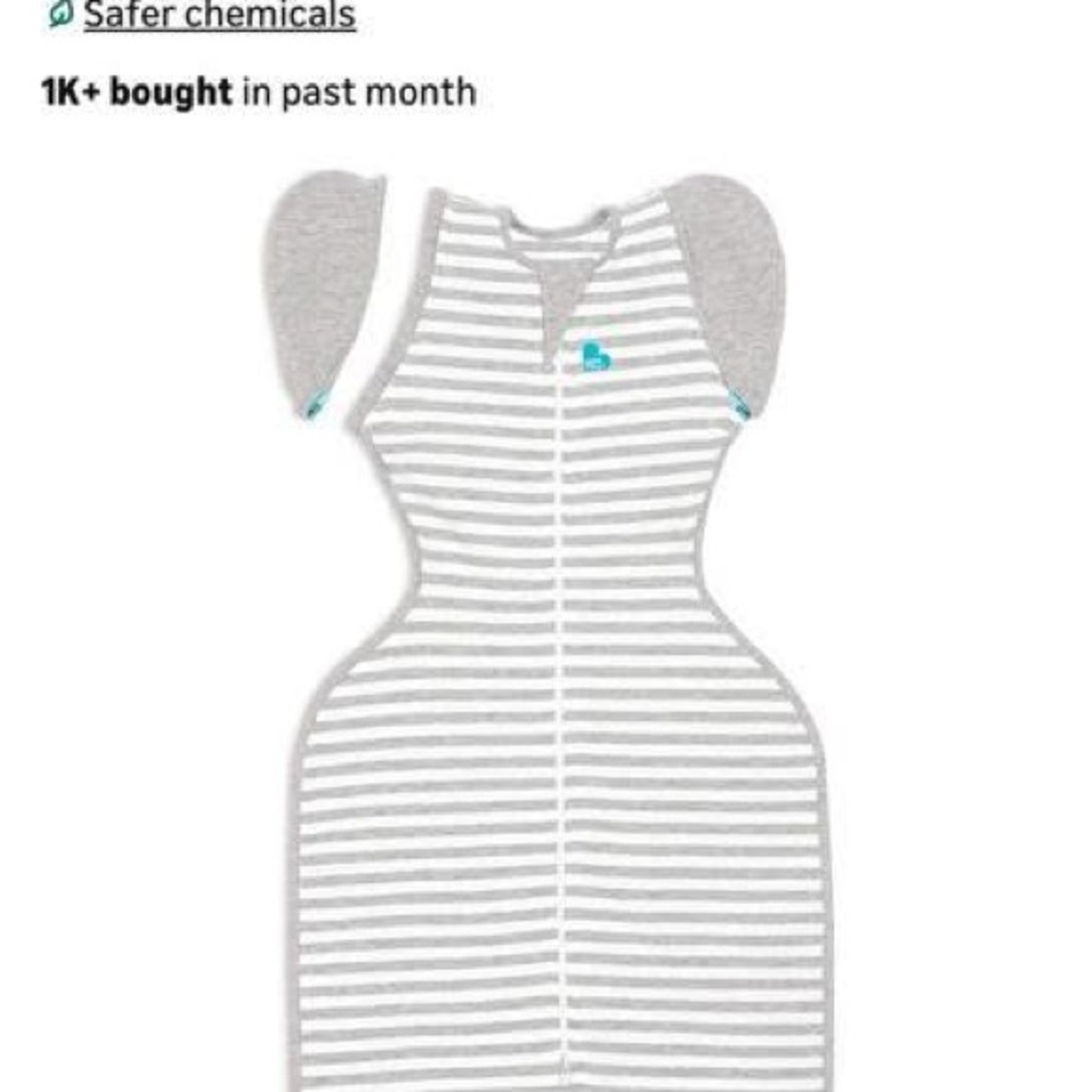 Love to Dream Gray and White Swaddle